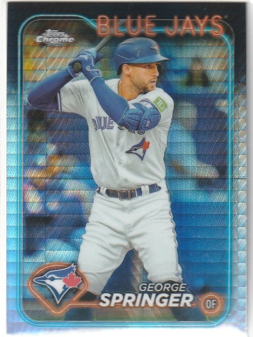 6for$49 GEORGE SPRINGER 2024 Topps Chrome Prism Refractor #134